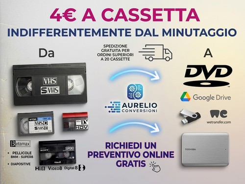 Conversione riversamento vhs - *conversione,